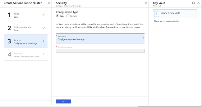 Security settings