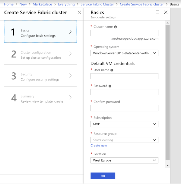 Cluster basic details