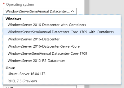 Operating System selection